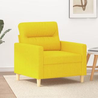 vidaXL 3-Sitzer-Sofa Braun 180 cm Stoff, Hellgelb, 78x80 cm