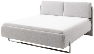 Polsterbett >Sabetta< Liegefläche 180x200 cm, in Hellgrau - 198x107x212cm (BxHxT)