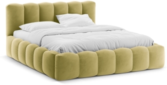 Micadoni Stauraumbett mit Kopfteil Lupine Samt Paris Schlamm 200x200