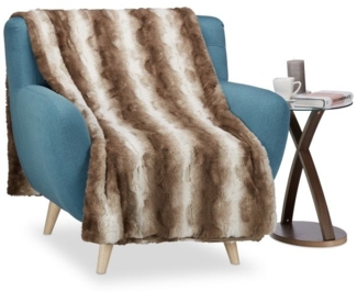 2 x Felldecke aus Kunstfell in Braun