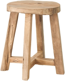 Hocker Gio aus Teakholz, Natur, 35x35x45 cm