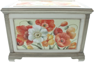 Holztruhe "Blumen" Deko Dekoration Accessoire Arrangement Wohndekoration