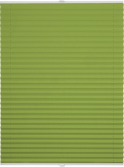 ondeco Plissee Klemmfix auf Maß für alle Fenster innen, ohne Bohren, Montage Klemmträger Sonnenschutz Sichtschutz Rollo Blickdicht - Hellgrün - B): 71-80 cm, H): 40-100 cm