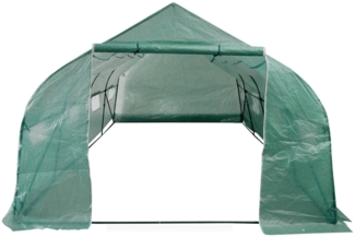 vidaXL Polytunnel Gewächshaus Begehbar & Mobil Stahlrahmen 18 m² 42911