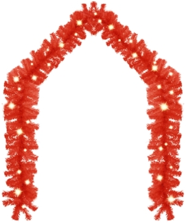 vidaXL Weihnachtsgirlande mit LED 10 m Rot 329196