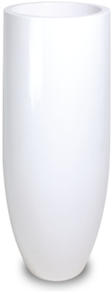 Premium witterungsbeständige Bodenvase Pandora Ø 35 cm, Höhe 90 cm weiß