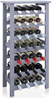 Weinregal Bambus 28 Flaschen 7 Etagen freistehend Küche Speisekammer Keller Bar