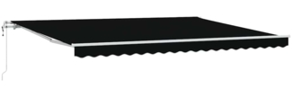 vidaXL Einziehbare Markise Schwarz 450 × 300 cm Schwarz 3330957
