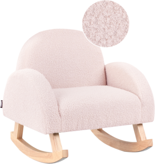 Kinder Schaukelstuhl Bouclé pastellrosa HUG