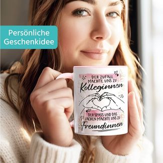 SpecialMe Tasse Kaffee-Tasse Der Zufall machte uns zu Kolleginnen Freundinnen Tasse, Keramik