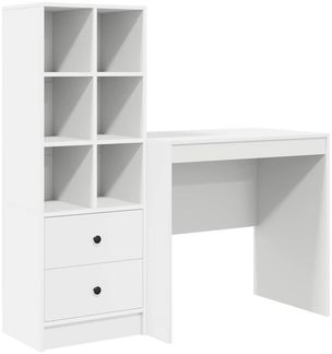 vidaXL Schreibtisch mit Schubladen 2 pcs Weiß 3337353
