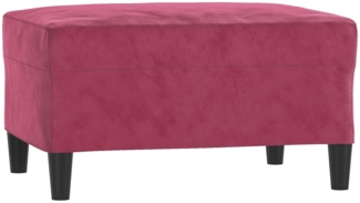 vidaXL Fußhocker Weinrot 70x55x41 cm Samt 349321