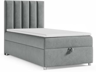 Best for Home Boxspringbett K10 SINGLE mit Bettkasten (Grau 80x200)