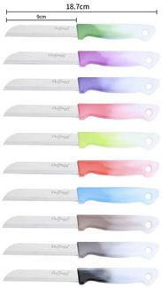 60er Set Cheffinger Messer-Set Küchenmesser Kochmesser CF-MKS bunt