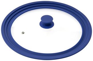 bremermann Universaldeckel Universal-Glasdeckel mit Silikonrand, 30/32/34 cm, blau groß