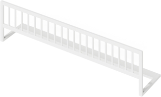 Bellabino 'Yuna' Bettschutzgitter, 37 x 140 x 33 cm, weiß lackiert, Kiefer Massivholz