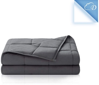 Dailydream Therapie Gewichtsdecke aus Baumwolle, 9,5Kg für Erwachsene, 155 x 200 cm, Grau