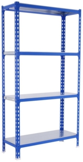 PROREGAL® Schwerlastregal Schwerlastregal MID METAL SHARK, 150x90x30cm, Blau-Verzinkt