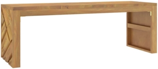 Couchtisch, Sofatisch 110 x 35 x 38 cm Massivholz Teak