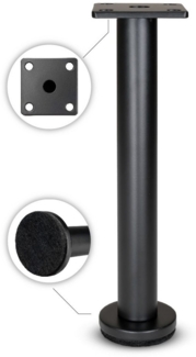 Prima-Online Tischbein Möbelfuß Schwarz Matt 16/18/21cm Möbelbein für Sofa, Bett & Schränke