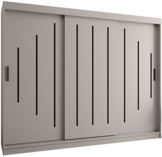 ABIKS MÖBEL Schwebetürenschrank RUBINO Y 250 Schlafzimmerschrank mit Schiebetüren Kleiderstange Regale