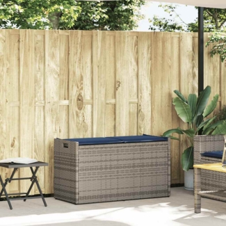 vidaXL Outdoor-Sitzbank mit Stauraum und Kissen Grau 100 cm 4104067