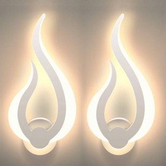 oyajia Wandleuchte Fackel Design LED Wandleuchte Innen, 9W Modern Wandlampe Höhe 34cm, LED fest integriert, Warmweiße, ideal für Kinderzimmer, Wohnzimmer, Schlafzimmer, Flur, Hotel