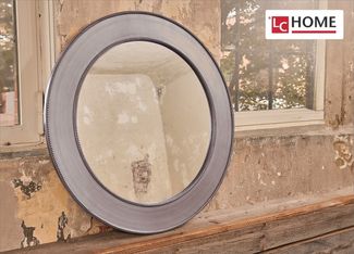 LC Home Wandspiegel Wandspiegel »Barock« Ø90 cm mit Perlenumrandung