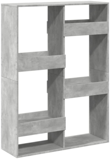 vidaXL Bücherregal 100 x 33 x 135 cm Holzwerkstoff, Betongrau