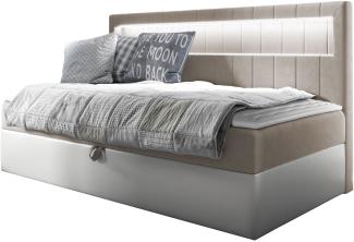 Boxspringbett 'Gladino Junior 2' beige 90 x 200 cm