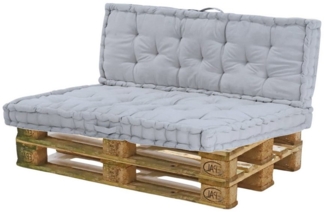 HTI-Living Sitzkissen Sitzkissen Set Grau Palettenkissen, Sitz- und Rückenkissen für Palettenmöbel