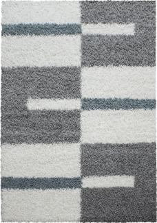 Hochflor Teppich Gianna Läufer - 100x200 cm - Türkis