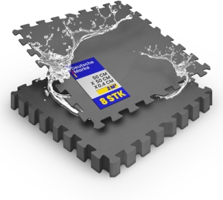 Pool-Bodenschutzmatte, Unterlegmatte zum Schutz ihres Pools, 8 Stück ( 50x50x0,4 cm ) - 2m² - Robustes Stecksystem beliebig erweiterbar Anthrazit 50x50cm (8 Stück - 2m²)