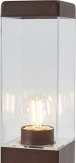 Qazqa Außen-Stehlampe Malios, ohne Leuchtmittel, E27, Rostbraun, Modern, Edelstahl, 1-flammig