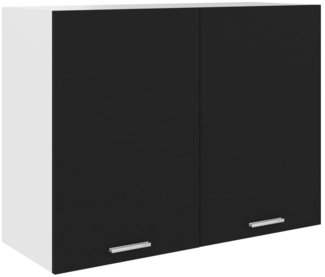 DOTMALL Hängeschrank Hängeschrank Lyon Schwarz 80x31x60 cm Holzwerkstoff