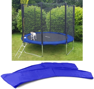 244cm Trampolin Sprungfedern Schutz Abdeckung Blau