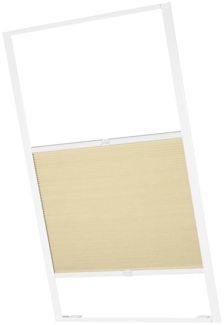 ventanara Dachfensterplissee Dachfenster passend für Velux Fenster Beige Verdunkelung FK04