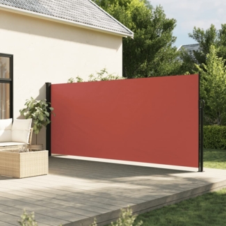 vidaXL Seitenmarkise Ausziehbar Terrakottarot 160x600 cm 4004528