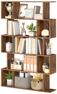 VASAGLE Bücherregal mit 5 Ebenen, Standregal, 24 x 90 x 159 cm, Aufbewahrungsregal mit offenen Fächern
