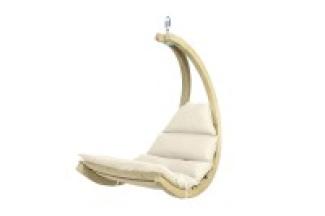 AMAZONAS Schwebesessel Swing Chair Creme Hängesessel inkl. Sitzkissen und Schwingfeder