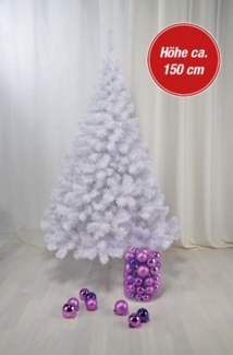 Haushalt International Künstlicher Weihnachtsbaum Künstlicher Weihnachtsbaum Weiß Kunststoff 150cm