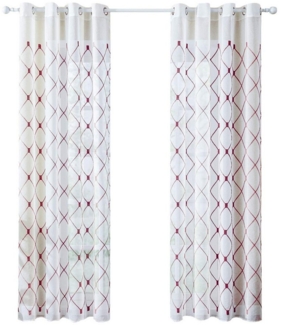 BYSURE Gardine, Ösen (2 St), transparent, Voile, Modern Gardine Leinenoptik
