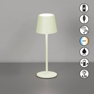 easy! BY FHL Außen-Tischleuchte Roxi, Dimmfunktion, Farbsteuerung, USB-Ladefunktion, LED fest integriert, Warmweiß, lange Leuchtdauer