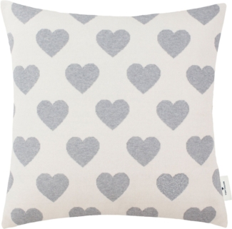 Tom Tailor Zierkissenhülle Hearts grau 45x45cm