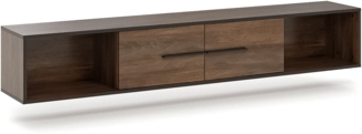 AX LIVING Wandregal mit Türen Fabriani Shirin Walnut 179 cm Breite