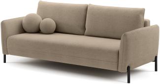 Selsey VERUCO - Sofa mit Schlaffunktion und Chenille-Bezug, Beige