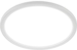 BRILONER Leuchten – LED Bad Deckenleuchte mit Backlight, IP44 LED Badezimmerlampe, ultraflach, neutralweißes Licht, Weiß, 290x35 mm (DxH)