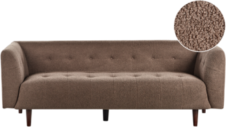 3-Sitzer Sofa Bouclé braun BYSKE