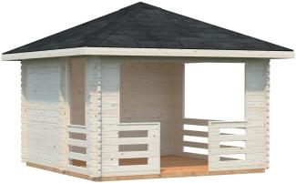 Palmako Holz-Pavillon Julie 330x330 cm inklusiveFußboden Holzpavillon 4743142052686