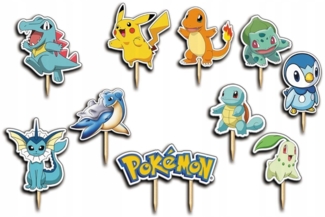 Festivalartikel Tortenstecker Pokemon Topper Set 10 Stk Geburstag Torten Deko Kuchen Junge